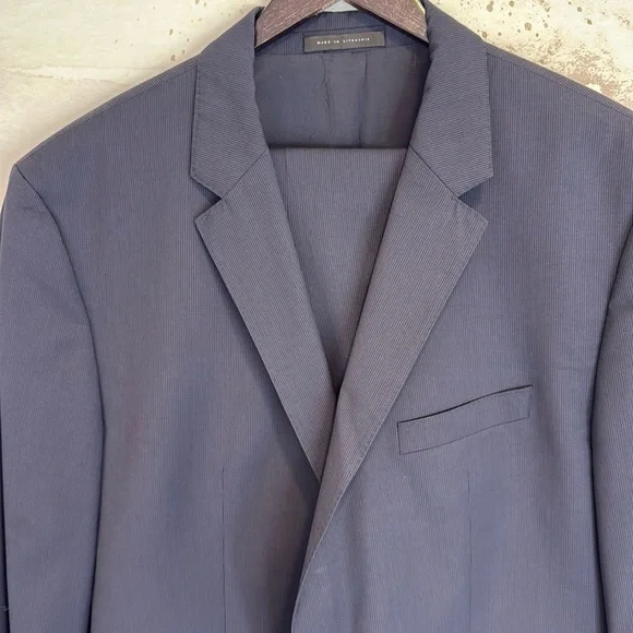 Hugo Boss Classic Navy Blue Thin Stripes Suit Men's Blazer/Pants 48L